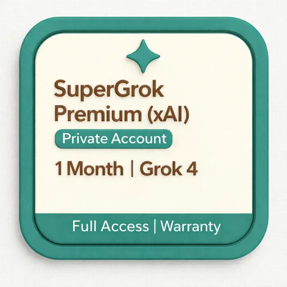 SuperGrok Premium (xAI) | 1 Месяц | Личный Аккаунт | Grok 4 | Полный Доступ | Гаранти