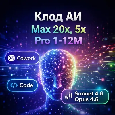 Anthropic Claude Max, Pro 1-12M: Claude Code/CoWork, Claude 4.6 | FAST, FULL WARRANTY