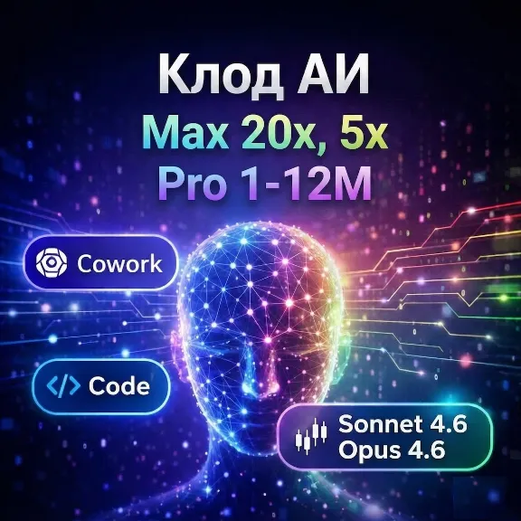 Anthropic Claude Max, Pro 1-12M: Claude Code/CoWork, Claude 4.6 | FAST, FULL WARRANTY