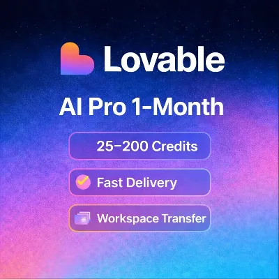 Lovable AI Pro 1–Month | 25–200 Credits | Fast Delivery | Workspace Transfer