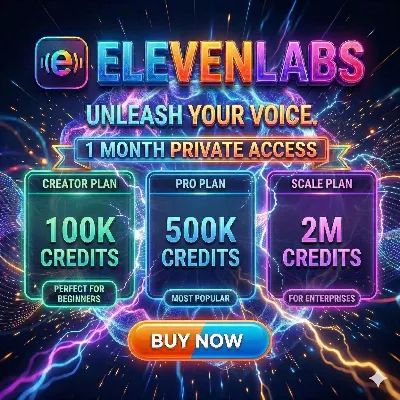 ElevenLabs Premium Account | Creator / Pro / Scale | 30 Days Access