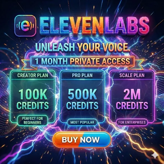 ElevenLabs Premium Account | Creator / Pro / Scale | 30 Days Access