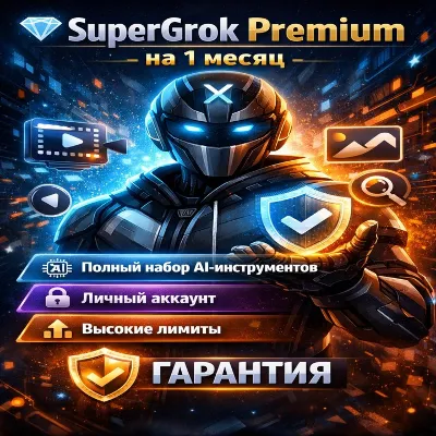 💎 SuperGrok Premium на 1 месяц – Полный набор AI-инструментов | Личный аккаунт |