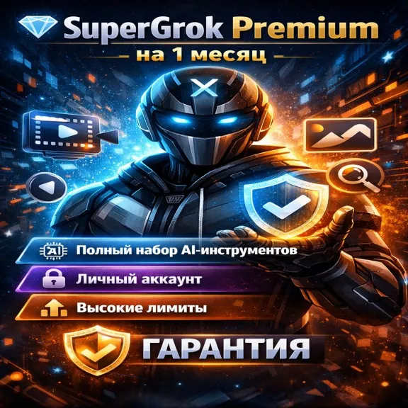 💎 SuperGrok Premium на 1 месяц – Полный набор AI-инструментов | Личный аккаунт |