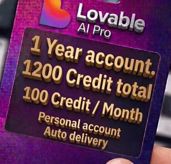 Lovable AI Pro Account | 1 год | 100 кредитов/месяц | Авто-доставка