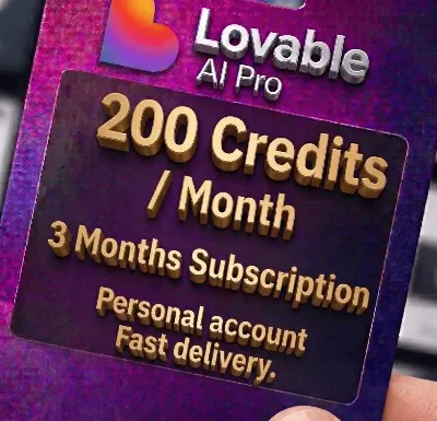 Lovable Pro (Safe) |200/M  x 3 Month=600 Credits |⚡Fast Delivery | Workspace Transfer