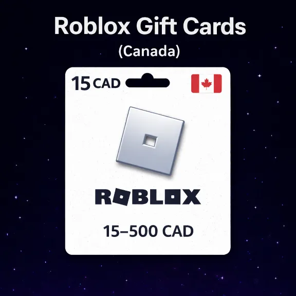 Roblox Gift Cards (Canada) 15–500 CAD | Top-Up Codes