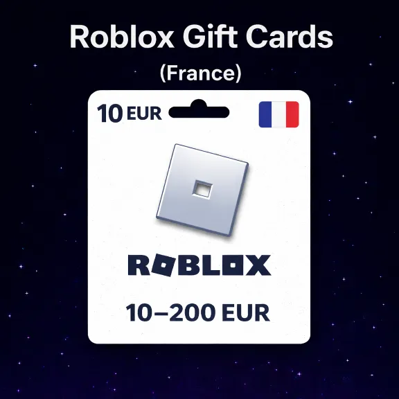 Roblox Gift Cards (France) 10–200 EUR | Top-Up Codes
