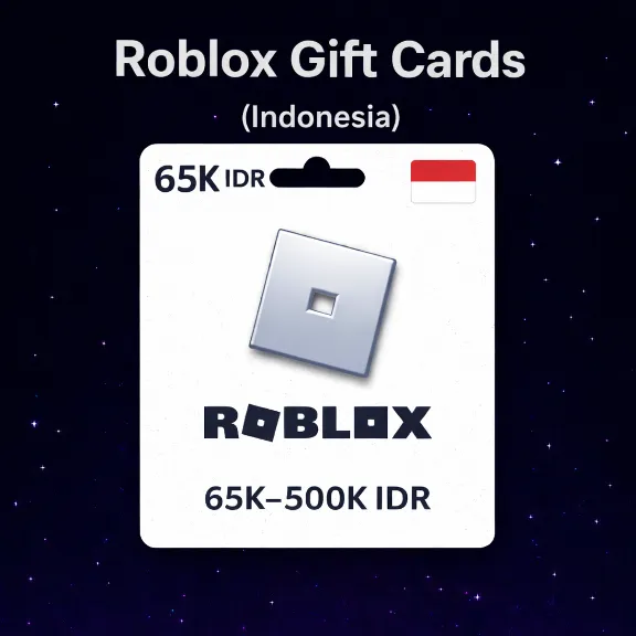 Roblox Gift Cards (Indonesia) 65K–500K IDR | Top-Up Codes