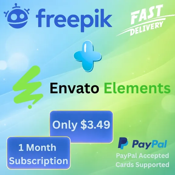 Envato Elements + Freepik - 1 Month - Download Panel - Instant Delivery