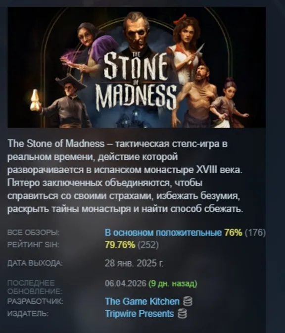 The Stone of Madness АВТОДОСТАВКА STEAM РОССИЯ
