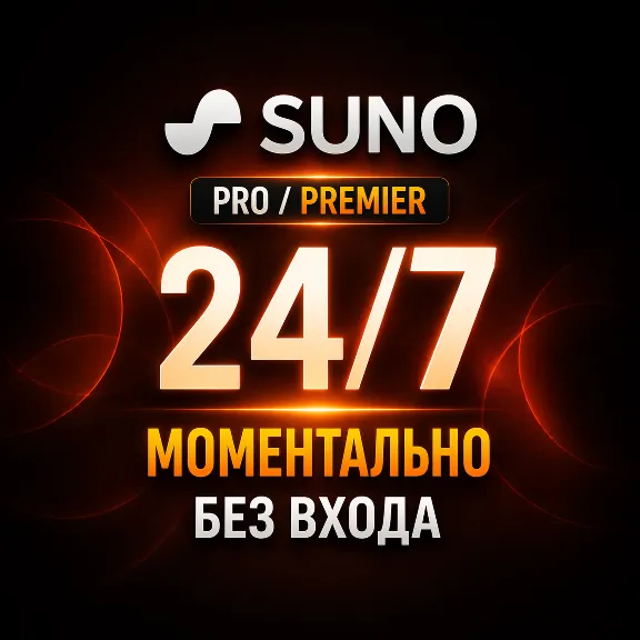 24/7 — SUNO AI — Pro/Premier — 1/12 Месяцев — НА ВАШ АККАУНТ