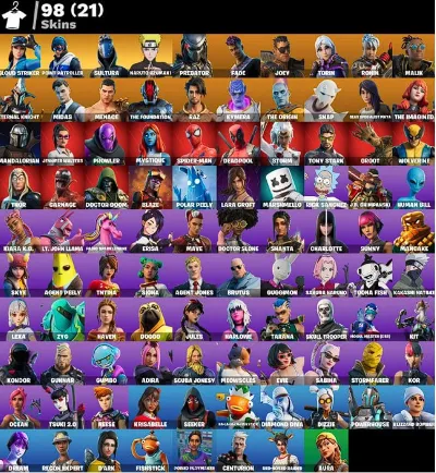 Fortnite account 98 Skins / Marshmallow / Spider-Man / Get Griddy / With Mail (AUTO)