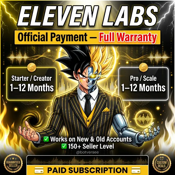 {Paid Subscription Renewal} ElevenLabs Creator/Pro/Scale/Business on your account