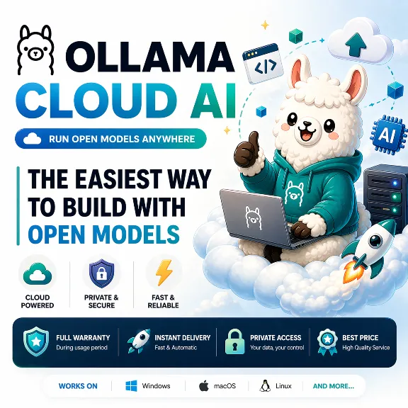 Ollama Cloud AI | Pro/Max Subscription 1 Month | Full Guarantee