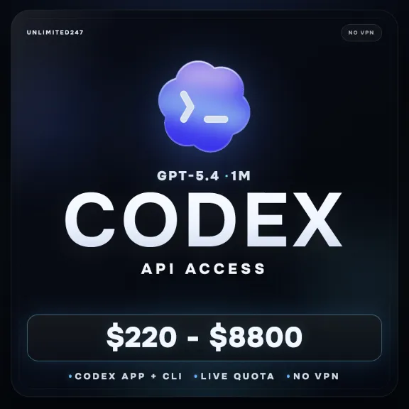 ⚫ Codex | Balance $220-$8800 | GPT-5.4 1M
