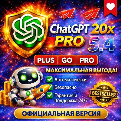 ChatGPT 5.5 Plus | Pro X20 | Business | GO | Codex | Официальная подписка / продление
