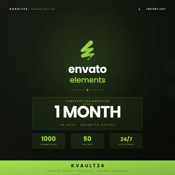ENVATO ELEMENTS 1 МЕСЯЦ 30 Дней Панель Загрузок Автовыдача
