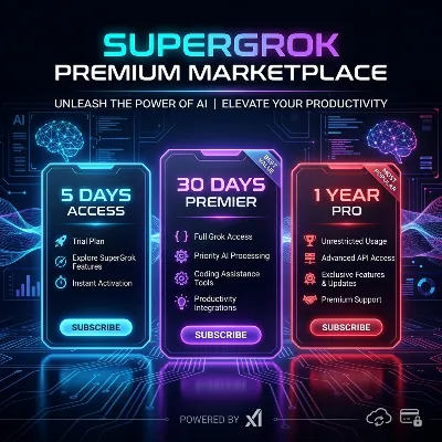 SuperGrok | 5 Days, 30 Days & 6 Months | Ultimate AI Power | Best Value Bundle