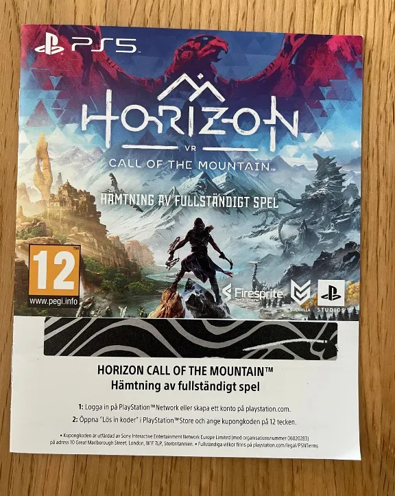 Код 🔑 Horizon Call of the Mountain VR2 PS5 Россия