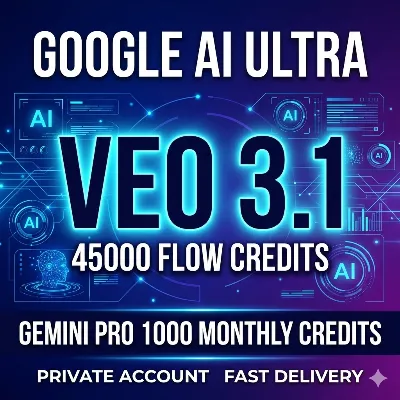 Gemini AI Ultra Veo 3.1 | Antigravity | 45,000 Credits | Private Account | Full Acces