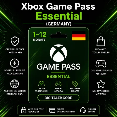 Xbox Game Pass Essential (Germany) 1–12 Months | Xbox Activation Code