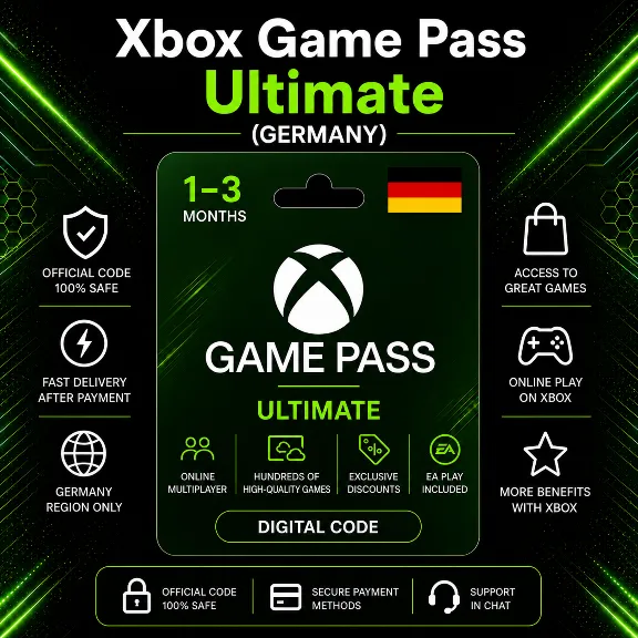 Xbox Game Pass Ultimate (Germany) 1–3 Months | Xbox Activation Code