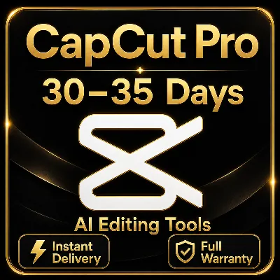 CapCut Pro / Team Account | 30-35 Days | AI Tools  | Instant Delivery