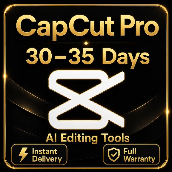 CapCut Pro / Team Account | 30-35 Days | AI Tools  | Instant Delivery