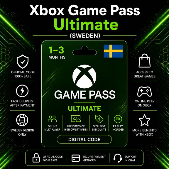 Xbox Game Pass Ultimate (Sweden) 1–3 months | Xbox Activation Code