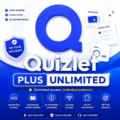 Quizlet Plus/ Plus unlimited | Subscription | 7/1month/365 days | on your account