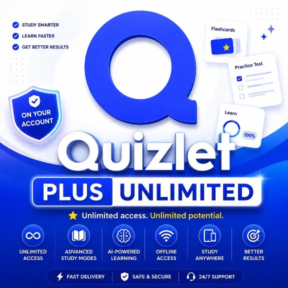 Quizlet Plus/ Plus unlimited | Subscription | 7/1month/365 days | on your account