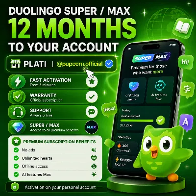 Duolingo Super 1 Year To Your Account | Warranty -  popcorn.official
