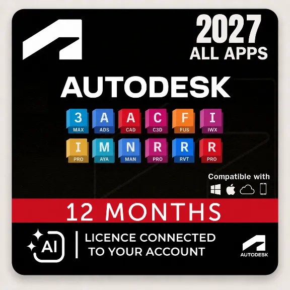 Autodesk Все Приложения 2024–2027 Активация на 12 месяцев