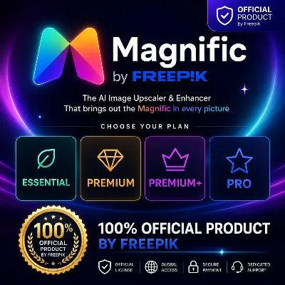 Magnific Freepik Premium/ Plus/ Essential/Pro AI Image | 1-12M | OFFICIAL, BEST PRICE