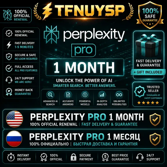 ⚡ Perplexity Pro 1 месяц | 100% официально | Быстрая доставка и гарантия