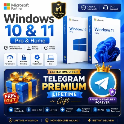 Windows 10/11 Pro & Home 32/64 Global Key + Telegram Premium для Android в ПОДАРОК 🎁