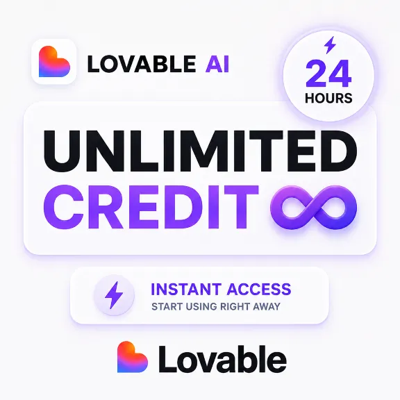 Lovable AI Unlimited Prompts License – 24-Hour Access