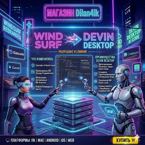 Devin Desktop AI PRO (Windsurf Codeium) • ⚡Быстро • Надежный Сервис & Гарантия
