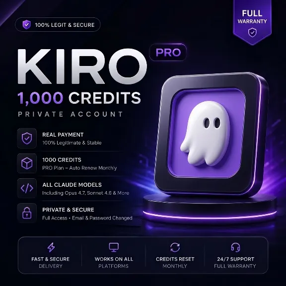 Kiro Ai / Kiro.dev / Kiro Pro 1000 Credits - Private account