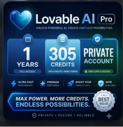Instant Activation Link|Lovable Pro 1 Year + 300 Bonus Credits