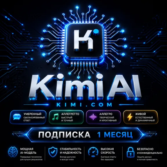 Kimi AI | Kimi.com | Moderato/Allegretto/Allegro/Vivace Subscription 1 Month