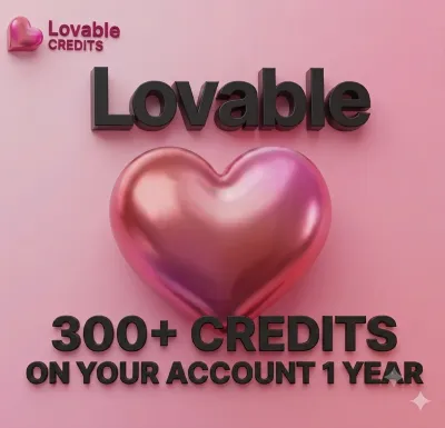 Lovable Pro 300+ credits   on your account 1 Year   ( activation link )