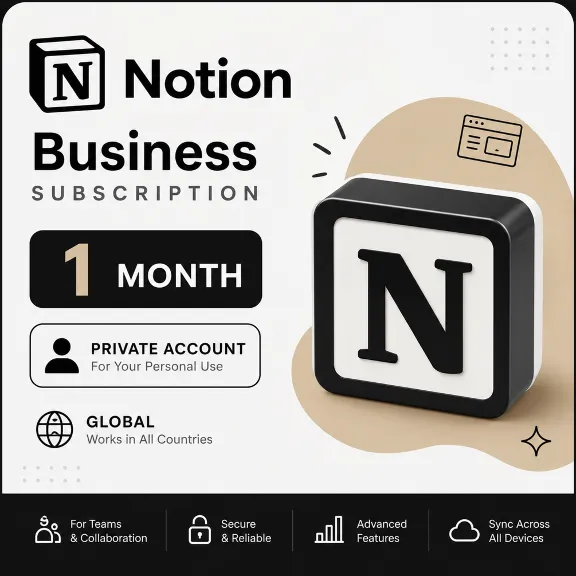 Notion Business Subscription 1 Month - Private Account (Global)