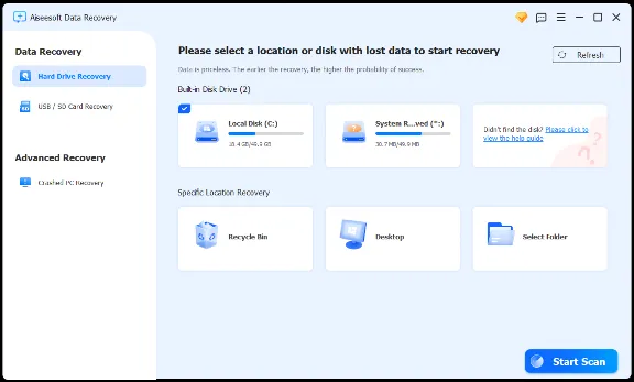 Aiseesoft Data recovery Код регистрации на 1 год