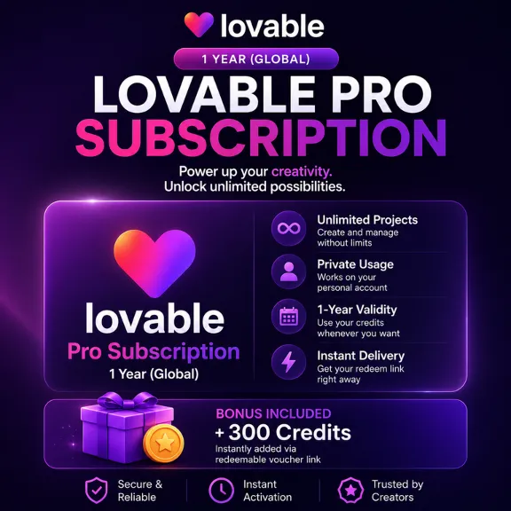 Lovable — Личный — 1 год — Тариф Lite Pro