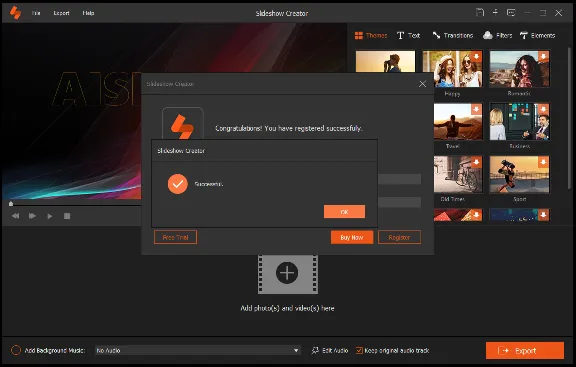 Aiseesoft Slideshow Creator Код лицензии на 1 год