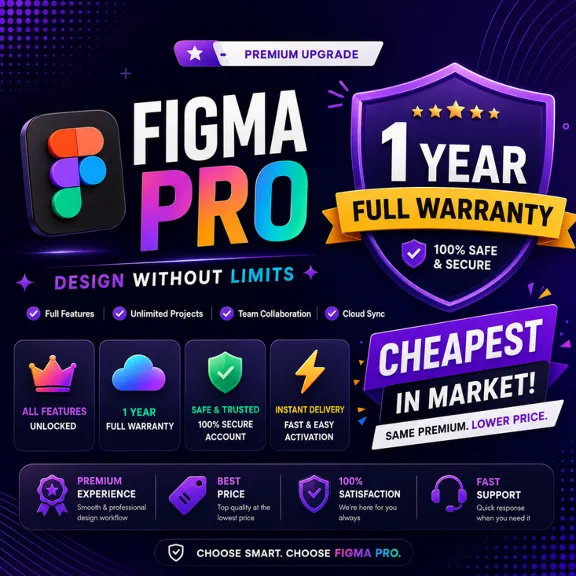 Figma Pro EDU – 6 Month | Admin Account | Instant Auto Delivery | Full Warranty