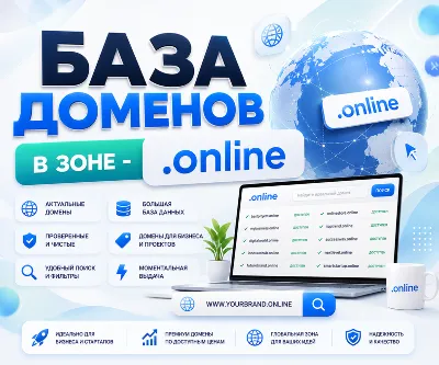 База доменов в зоне - online 2026