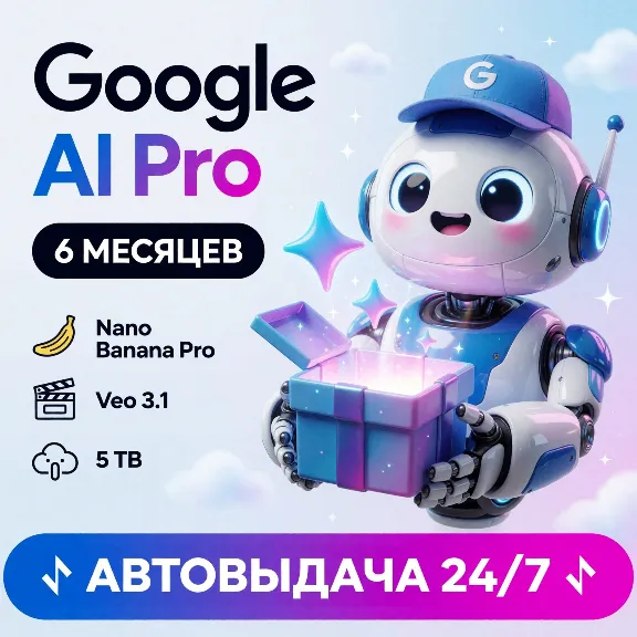 [AUTO 24/7] Google AI Pro 6 Months | Gemini 3.5 | Veo 3 | Nano Banana Pro | 5TB